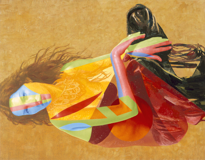 Adriano Nardi, Os Fa Piramide, 2006, olio su tela digitale, 115x148 cm