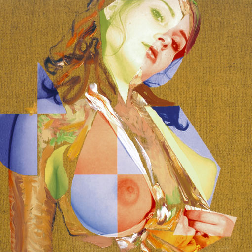 Adriano Nardi, Pittura oggetto, 2006, olio su tela digitale, 45x45 cm