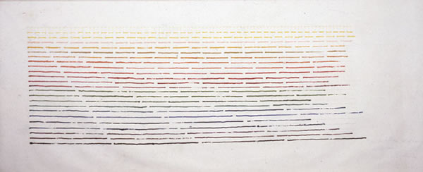 Rainbow Rhythmic Polyphony, 1985, acrilico su tela