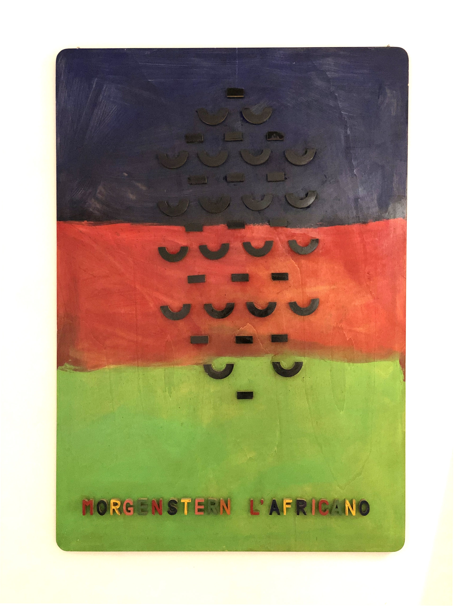 Sarenco, MORGENSTERN L’AFRICANO, 1993 acrilico su tavola, 200 x 140 cm