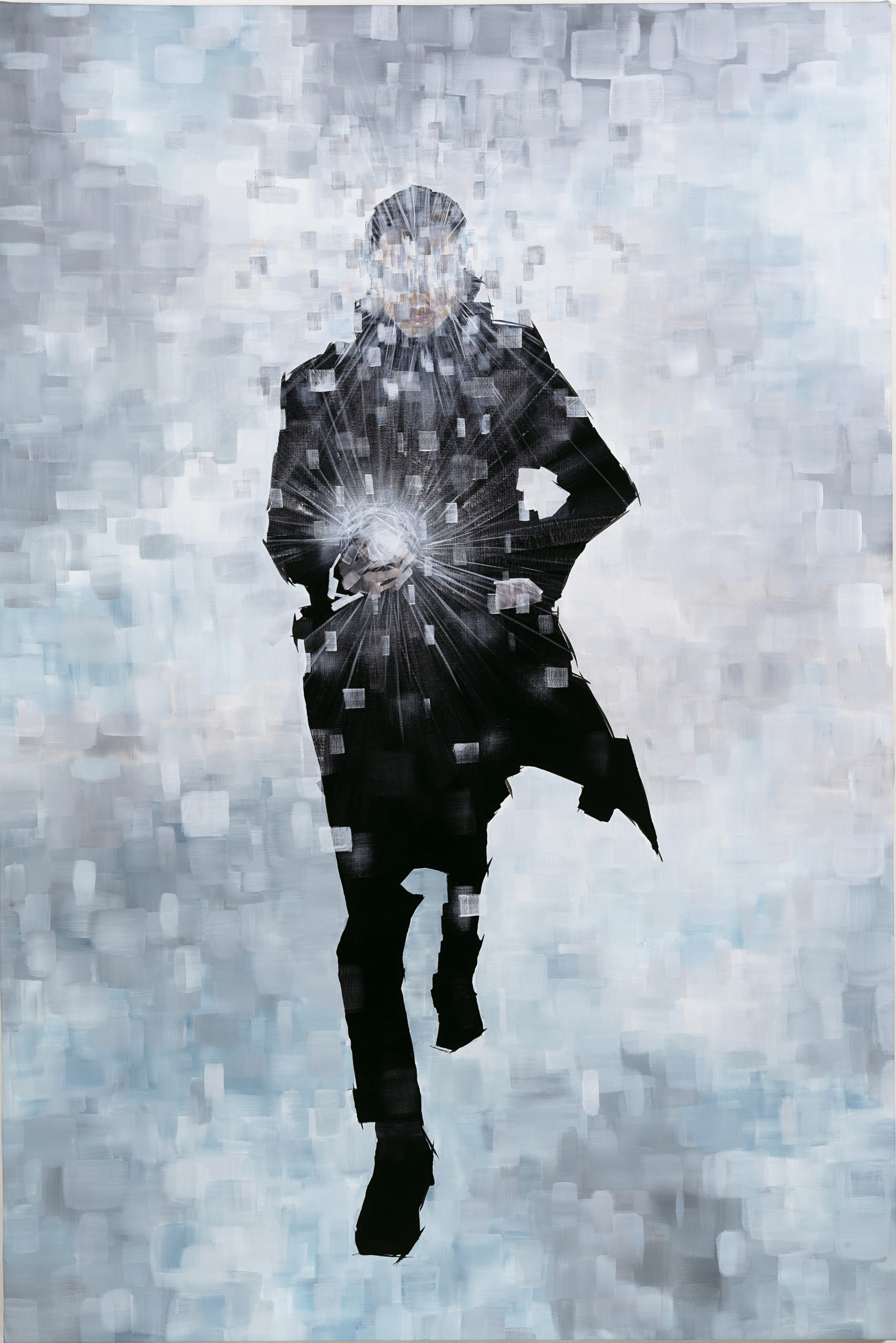 Francesco Totaro, Crossings 12, 2019, acrilico su tela, 150x100 cm