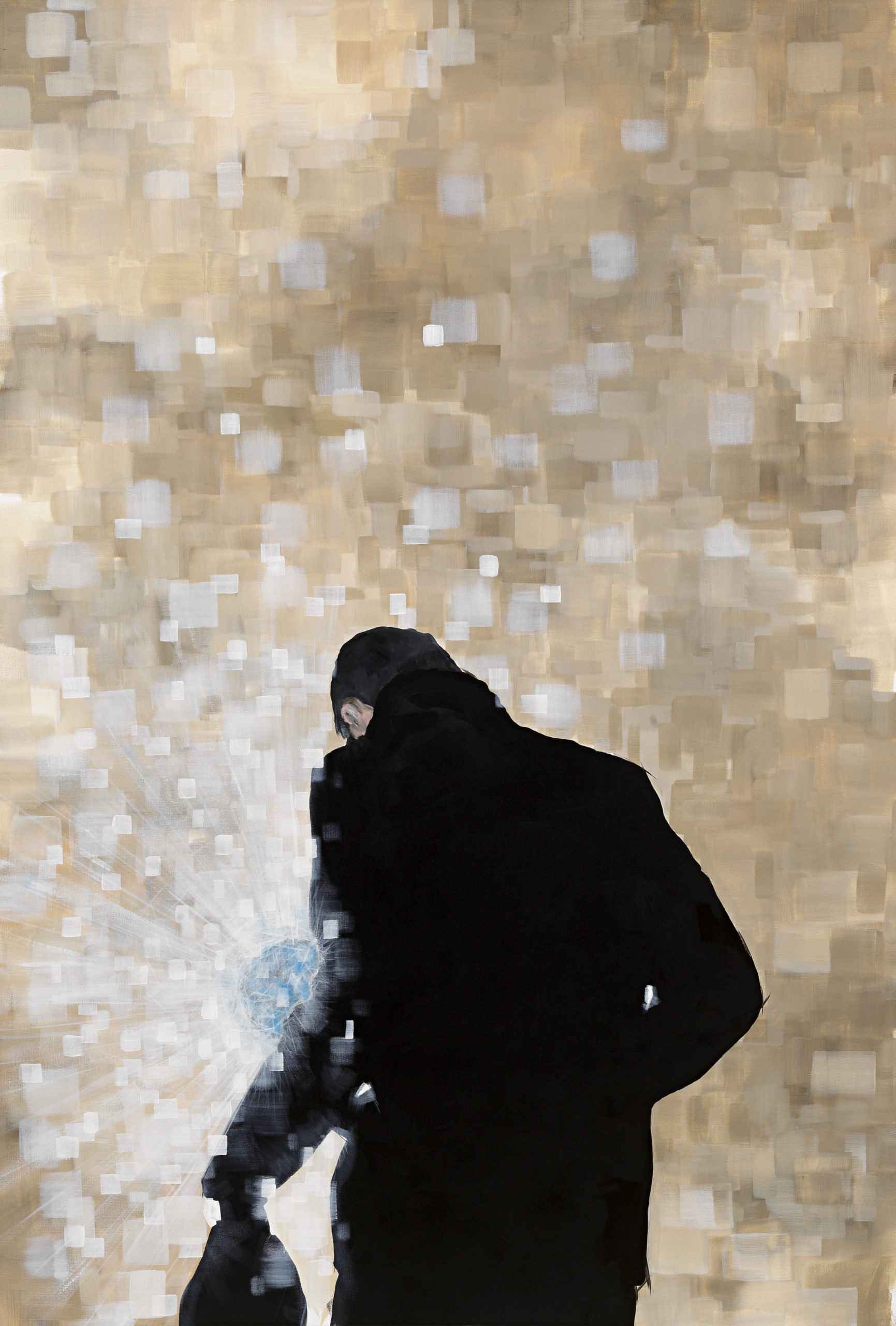 Francesco Totaro, Crossings 5, 2019, acrilico su tela, 150x100 cm