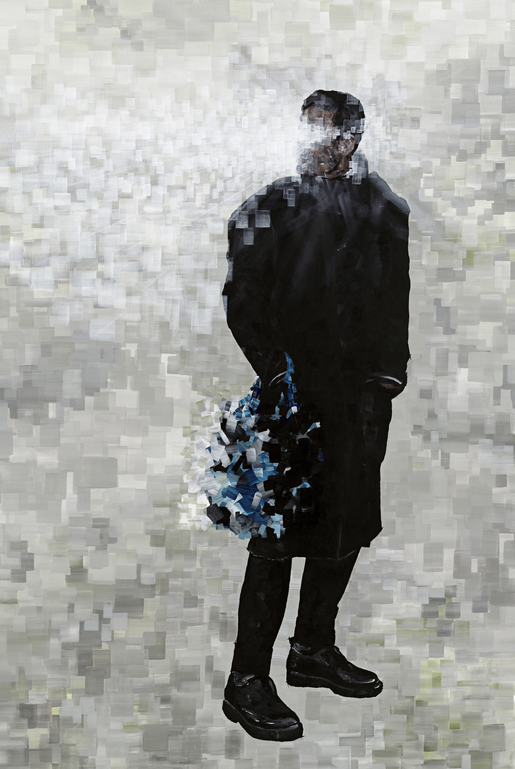 Francesco Totaro, Crossings 16, 2019, acrilico su tela, 150x100 cm