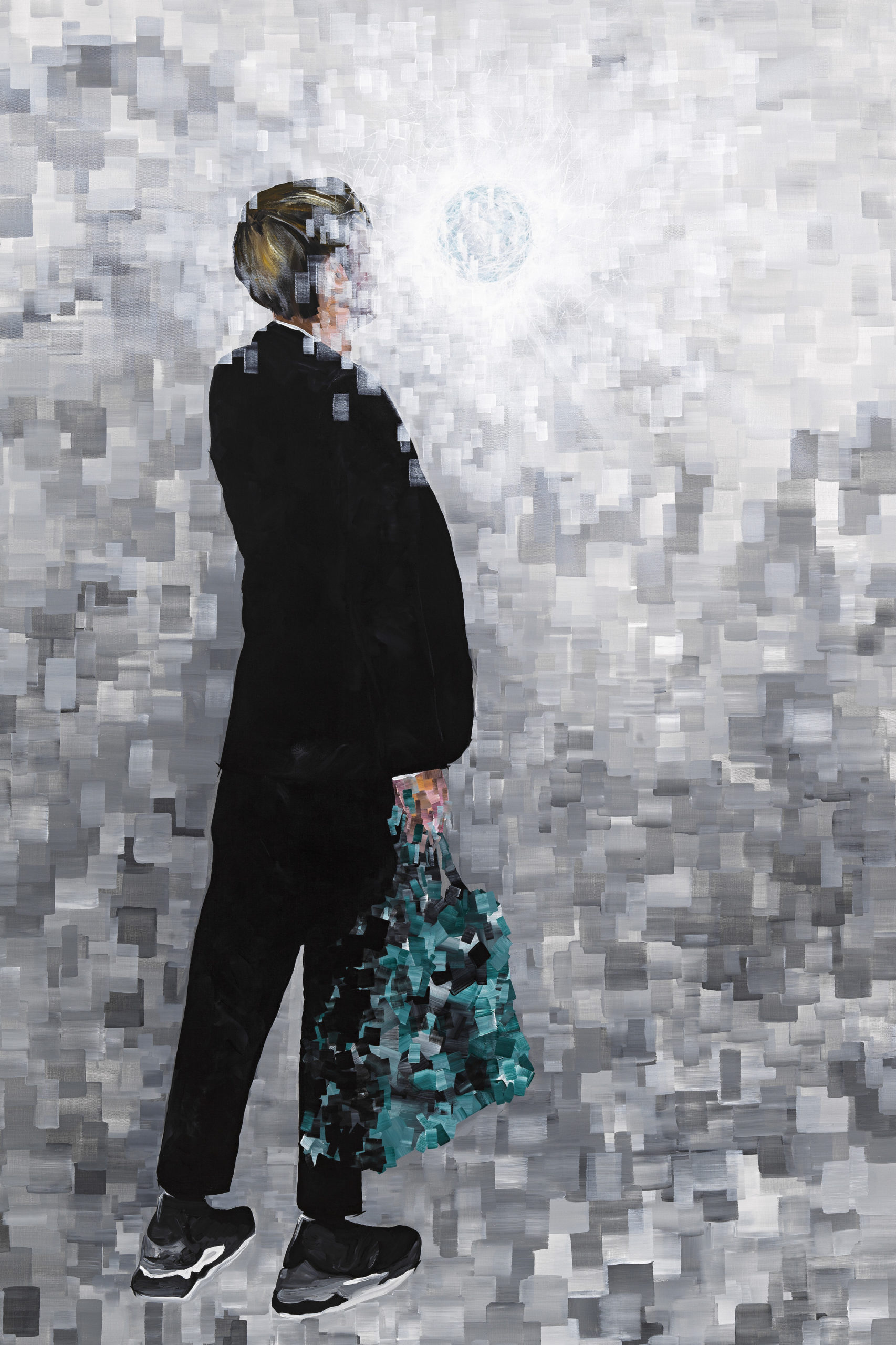 Francesco Totaro, Crossings 19, 2019, acrilico su tela, 150x100 cm