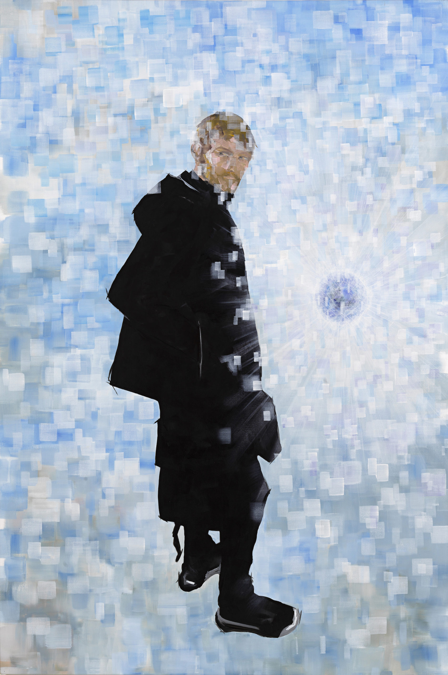 Francesco Totaro, Crossings 6, 2019, acrilico su tela, 150x100 cm
