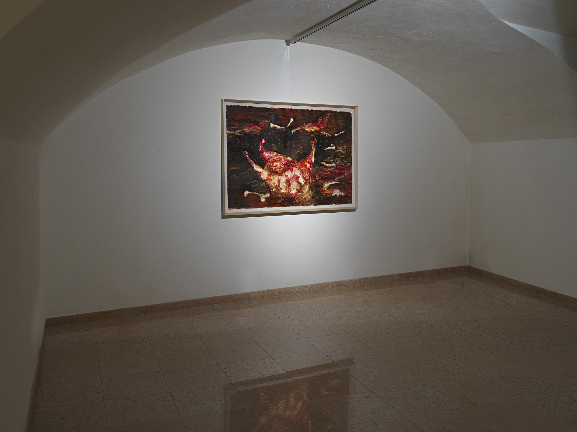 Silvano Tessarollo, Studio per interno 1, 2005, cm 153x103, cera e colori ad olio