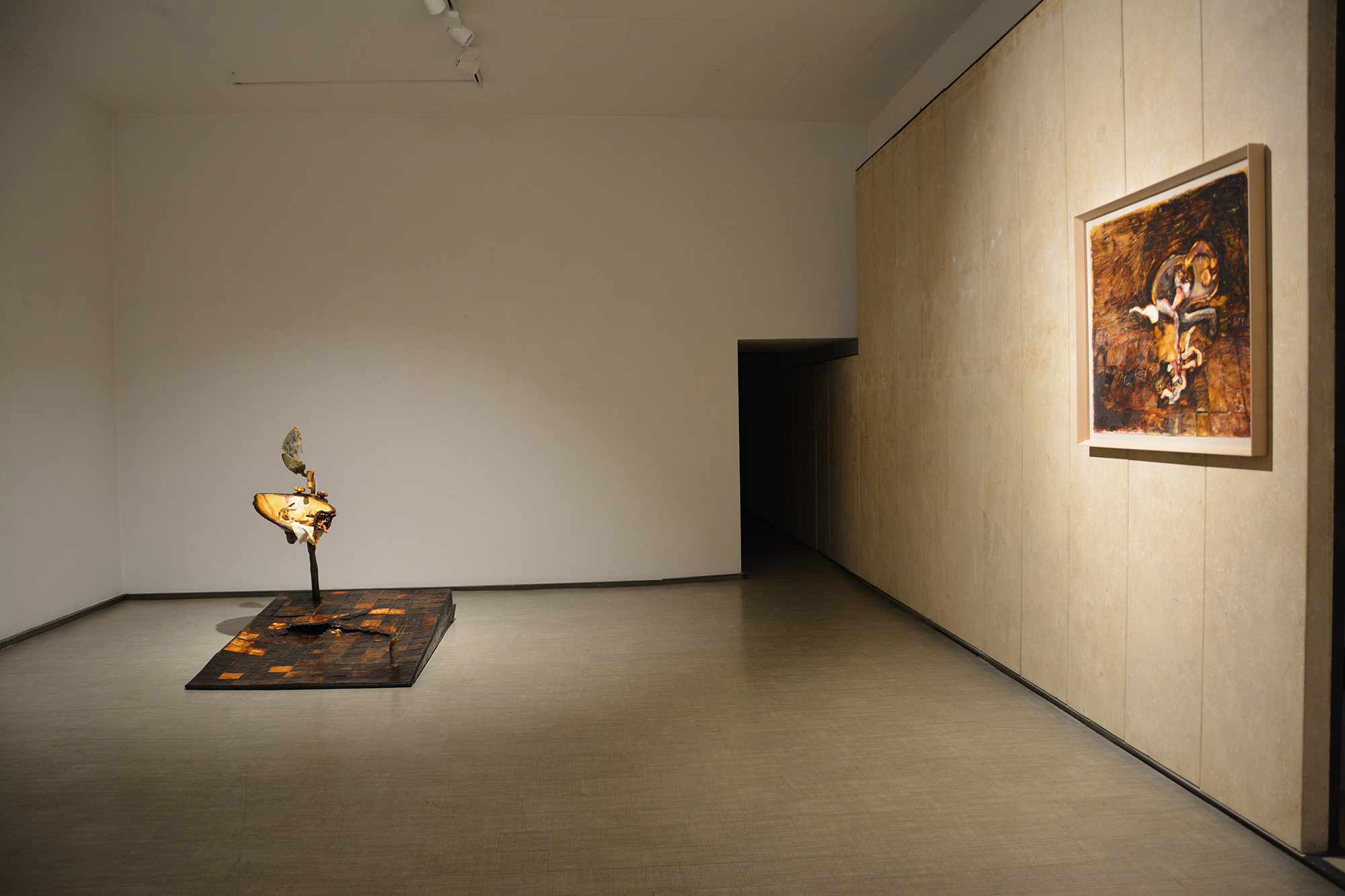 Silvano Tessarollo, Prima che il gallo canti, 2020, veduta dell'installazione (prima sala), La Giarina Arte Contemporanea