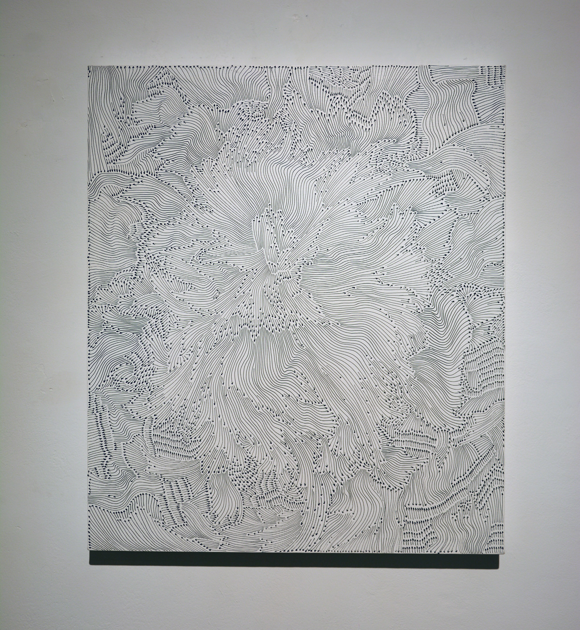 Andrea Bianconi, Tunnel City, 2017, inchiostro su tela, 60x70 cm